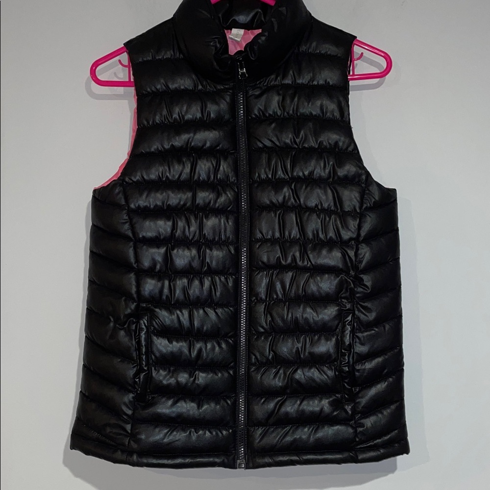 Ideology Black and Pink Puffer Vest Jrs XL
